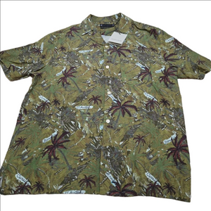 All Saints Liner Short Sleeve Shirt Size Large NWT